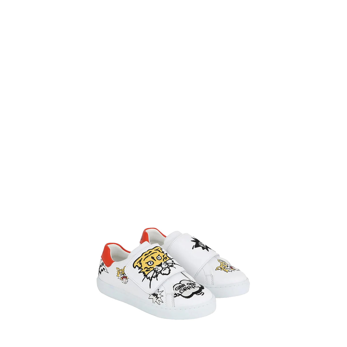 Kenzo Kids Multi-Logo Velcro Strap Sneakers