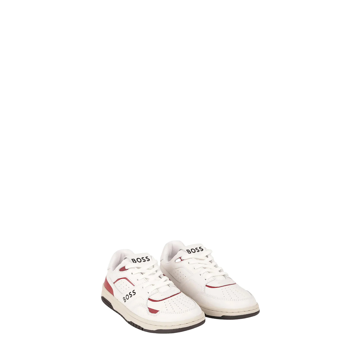 Hugo Boss Kids Lace-Up Leather Retro Sneakers