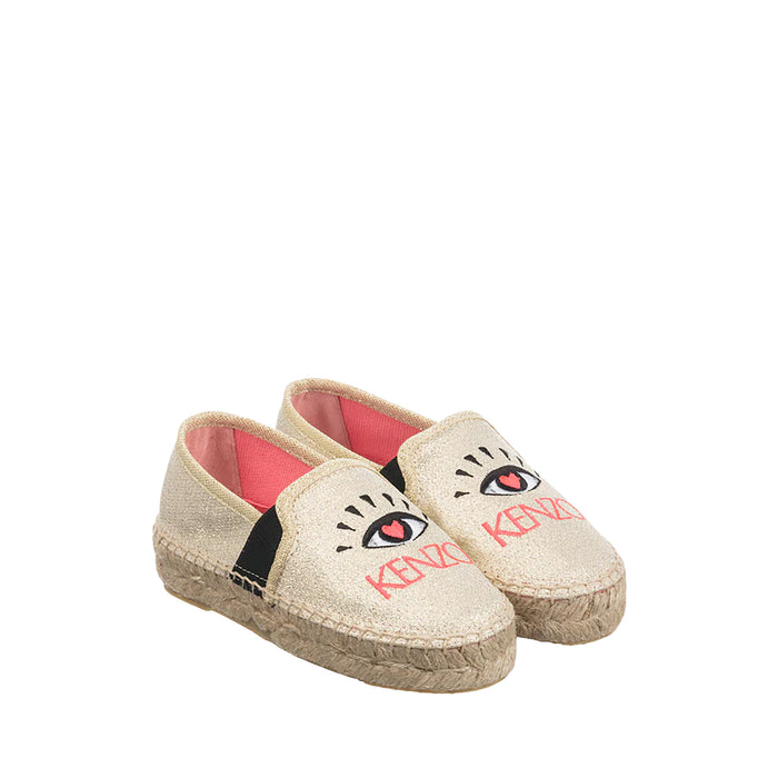 Kenzo Kids Slip-On Canvas Gold Shoes