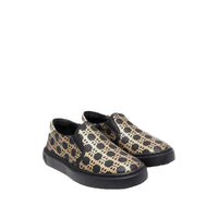 Balmain Kids Monogram Print Slip-On Sneakers