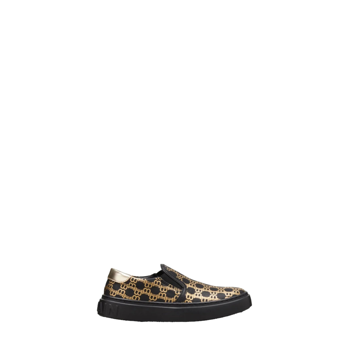 Balmain Kids Monogram Print Slip-On Sneakers