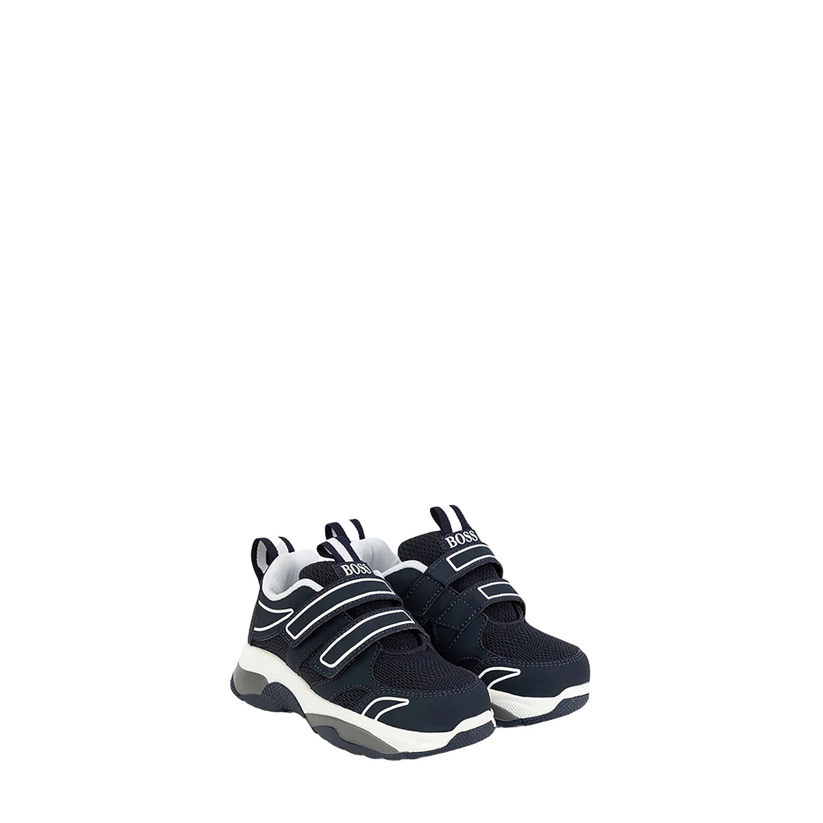 Hugo Boss Kids Velcro Strap Mesh Sneakers