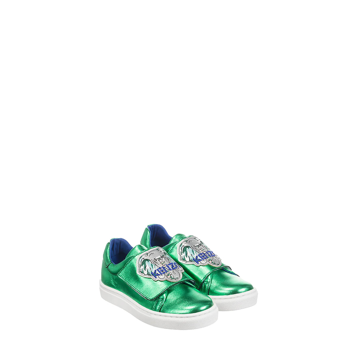 Kenzo Kids Metallic Leather Sneakers