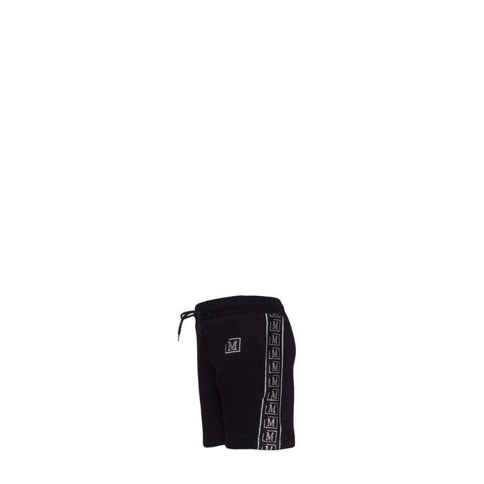 MDB Brand Kids Logo Tape Shorts - Black w/ Metallic Logo