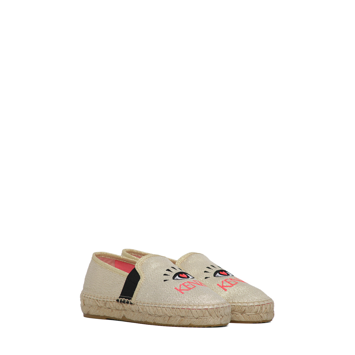 Kenzo Kids Slip-On Canvas Gold Shoes