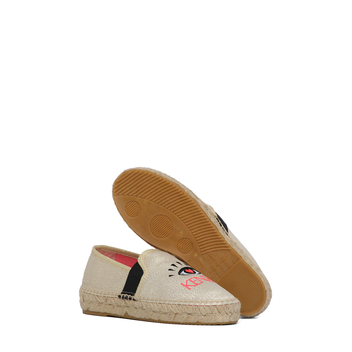 Kenzo Kids Slip-On Canvas Gold Shoes