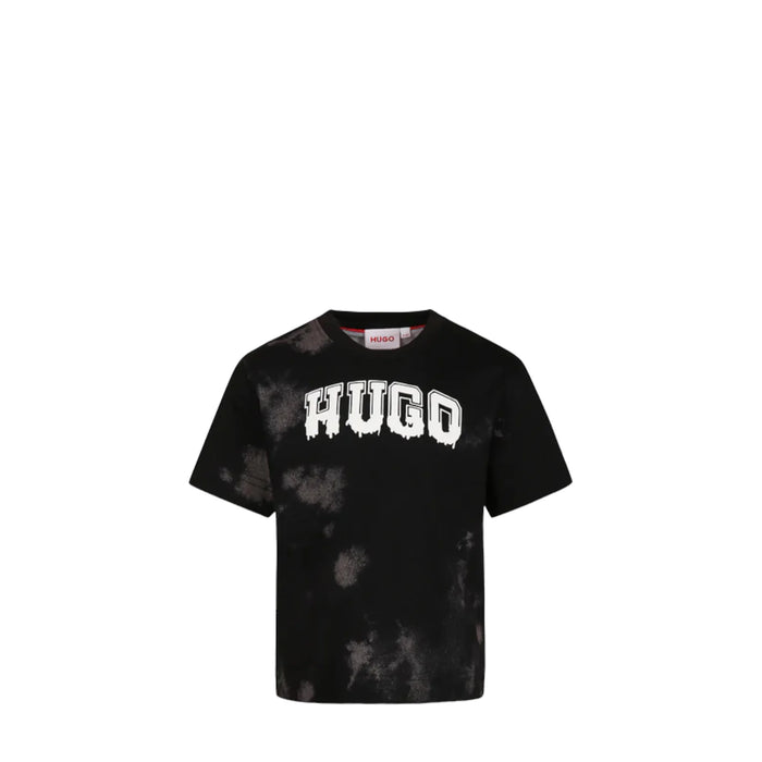 HUGO by Hugo Boss Kids Dripping Logo Tie-Dye T-Shirt