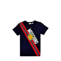 Moschino Kids Medal Stripe Graphic Logo T-Shirt