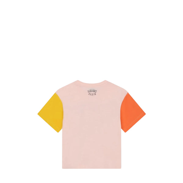 Kenzo Kids Varsity Tiger Colorblock Short Sleeve T-Shirt