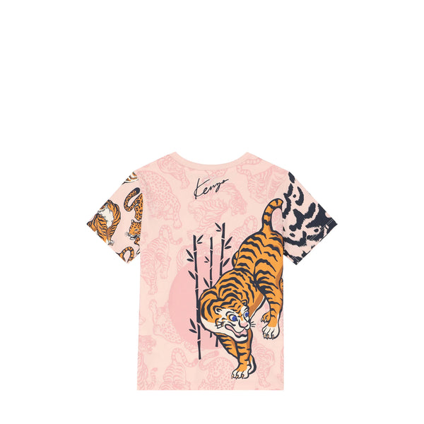 Kenzo Kids Tiger Motifs T-Shirt - Pink