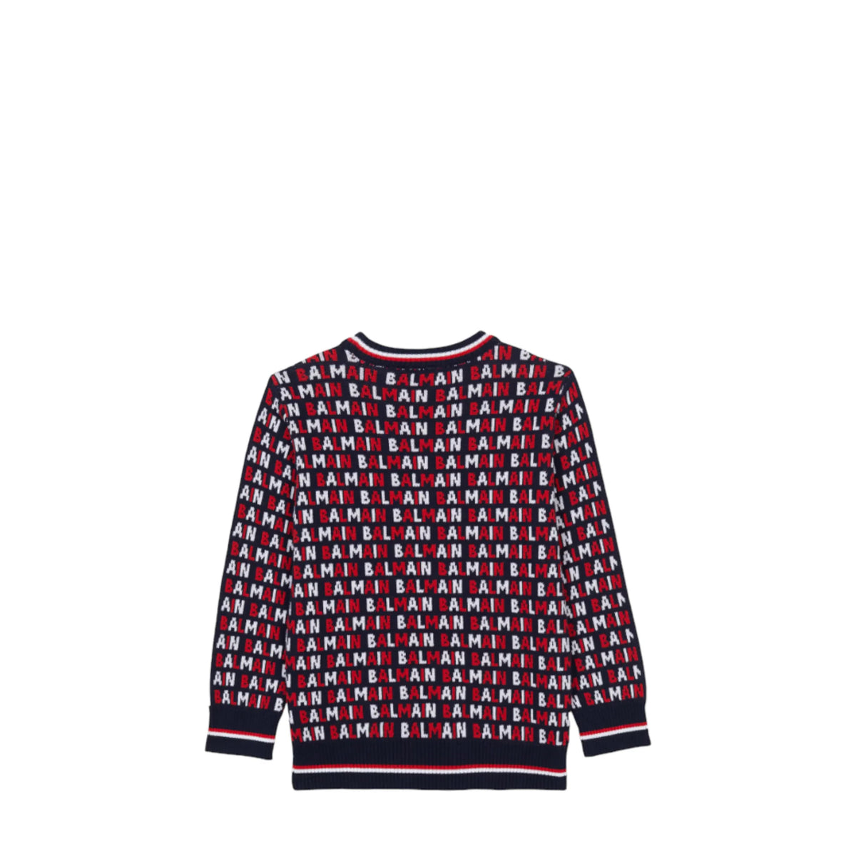 Balmain Kids Monogram Jacquard Jumper Sweater