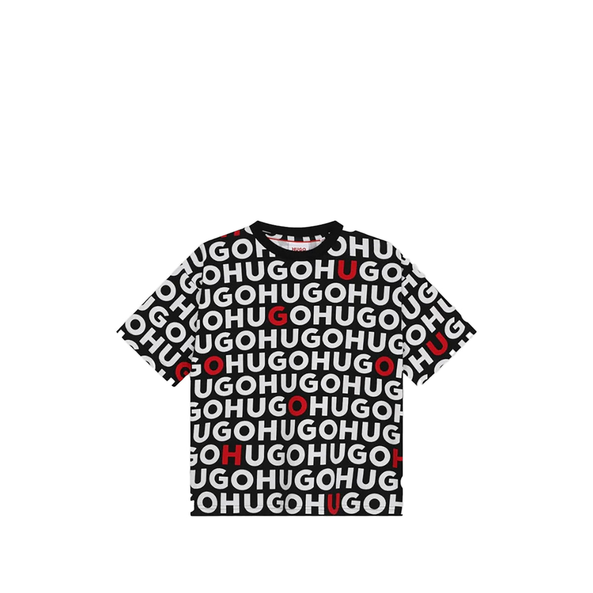 Hugo by Hugo Boss Kids All-Over Logo Short Sleeve T-Shirt