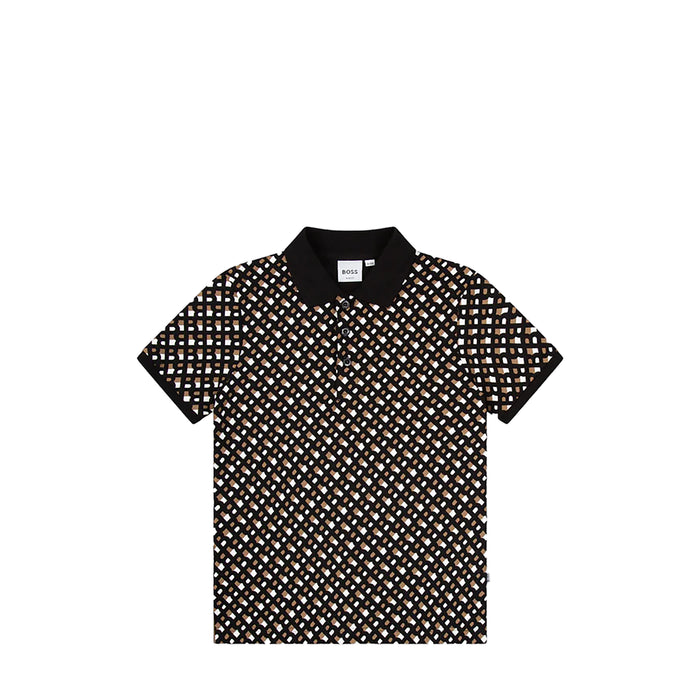 Hugo Boss Kids Monogram Print Polo