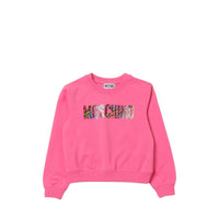 Moschino Kids Animal Print Logo Cotton Sweatshirt