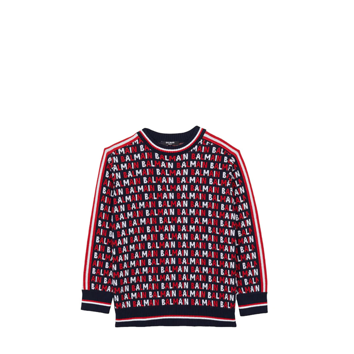 Balmain Kids Monogram Jacquard Jumper Sweater