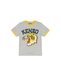 Kenzo Kids Varsity Tiger Ringer Collar Short Sleeve T-Shirt