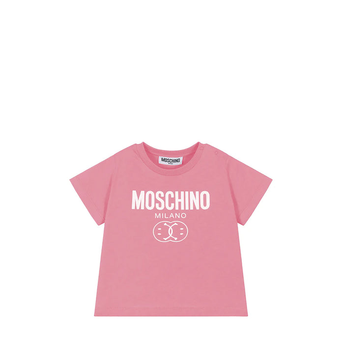 Moschino Kids Smiley Milano Logo T-Shirt