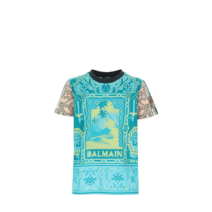 Balmain Kids All-Over Print Graphic T-Shirt