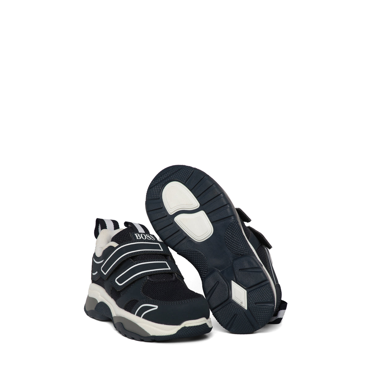 Hugo Boss Kids Velcro Strap Mesh Sneakers