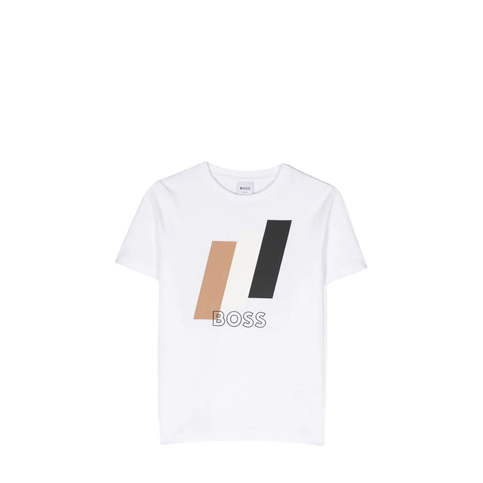 Hugo Boss Kids Striped Logo T-Shirt