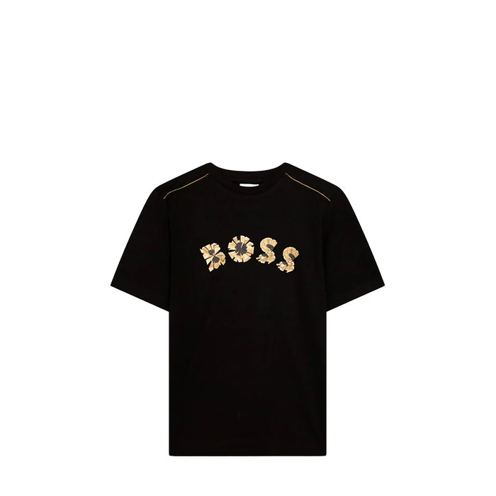 Hugo Boss Kids Gold Bar Graphic Logo T-Shirt