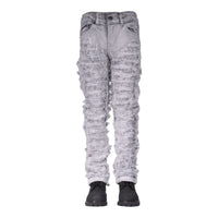 MDB Brand Kid's Dual Color Distressed Stacked Denim Jeans