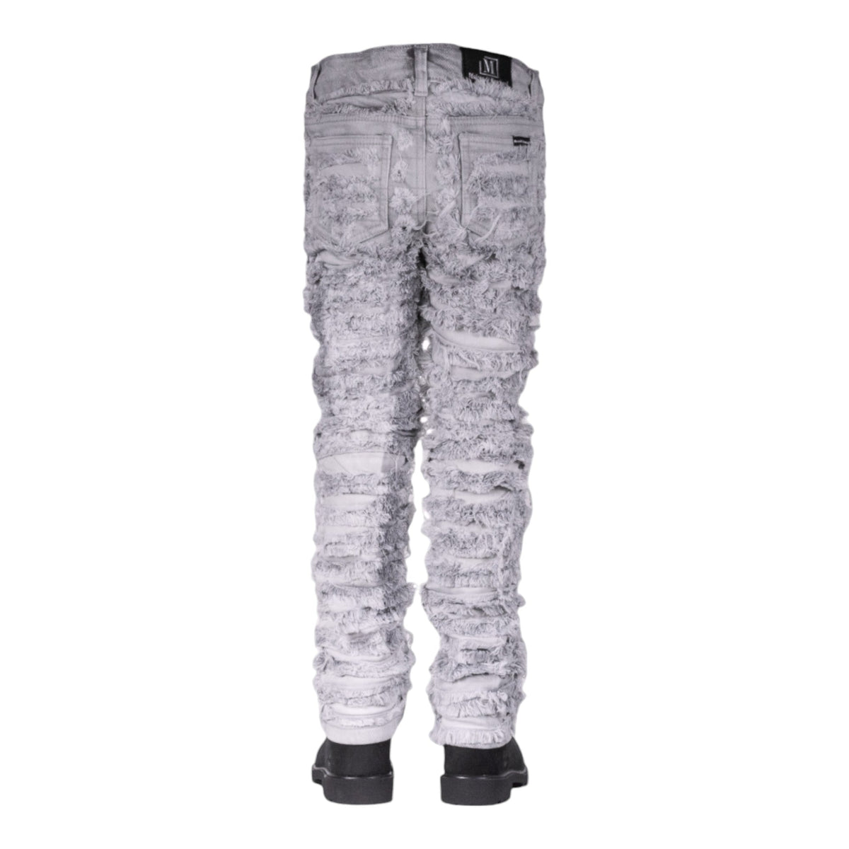 MDB Brand Kid's Dual Color Distressed Stacked Denim Jeans