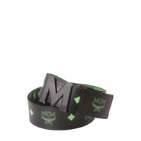 MCM Claus Matte M Reversible 1.75" Belt in Embossed Leather