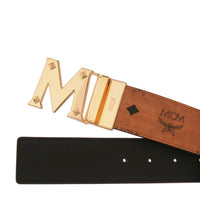 MCM Claus Studded M Reversible Belt 1.75" in Visetos