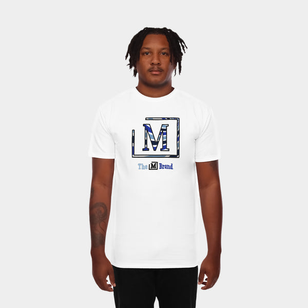 MDB Brand Men's "M" Swirl Embroidered Logo T-Shirt