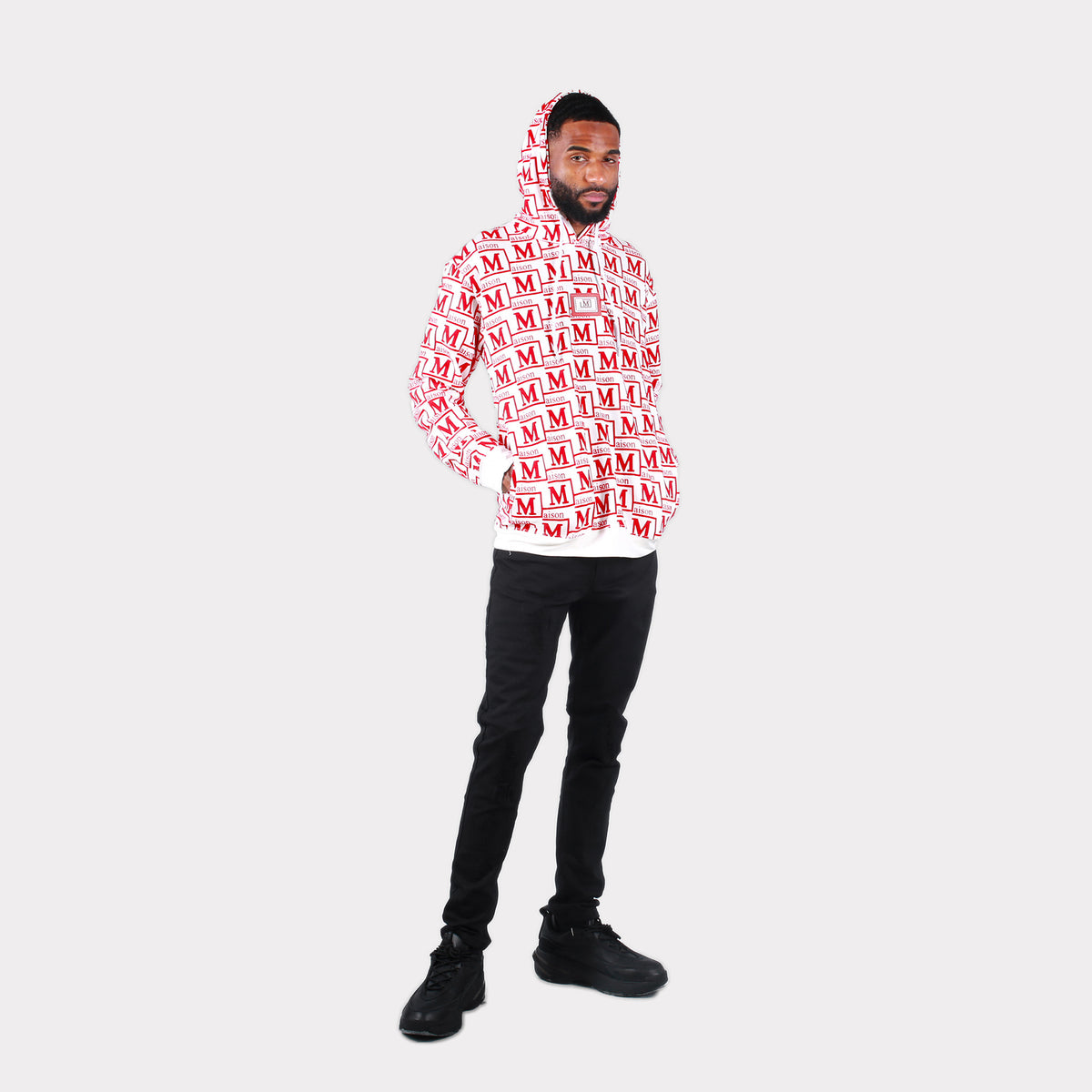 MDB Couture Men's Woven Monogram Hoodie