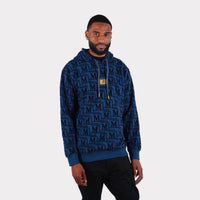 MDB Couture Men's Monogram French Terry Hoodie Sweatshirt