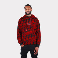 MDB Couture Men's Woven Monogram Hoodie Sweatshirt