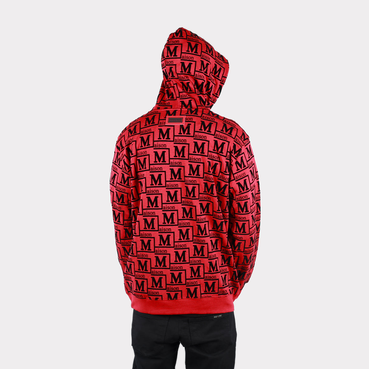 MDB Couture Men's Woven Monogram Hoodie Sweatshirt