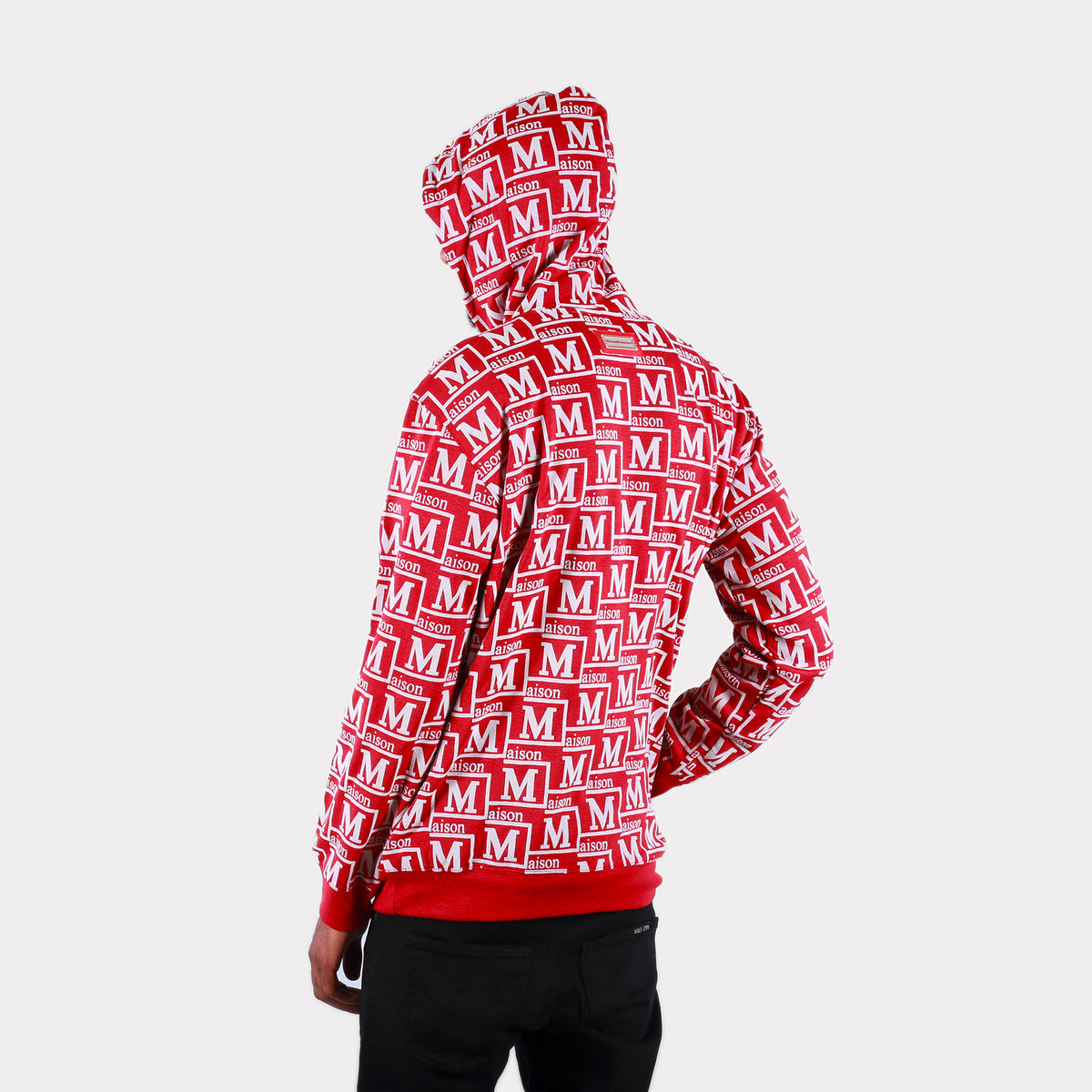 MDB Couture Men's Woven Monogram Hoodie Sweatshirt