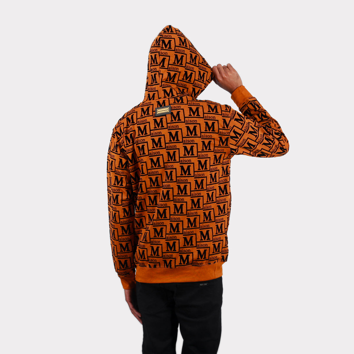 MDB Couture Men's Monogram Woven Hoodie Sweatshirt