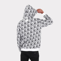 MDB Couture Men's Monogram Woven Hoodie Sweatshirt