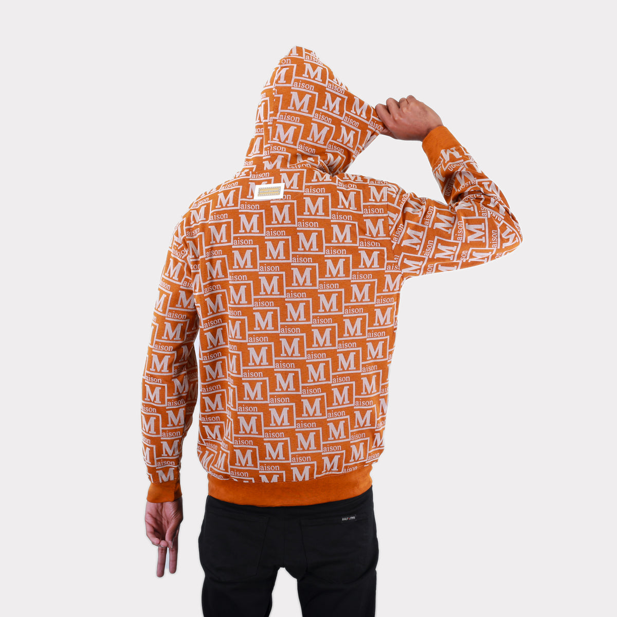 MDB Couture Men's Monogram Woven Hoodie Sweatshirt