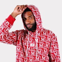 MDB Couture Men's Woven Monogram Hoodie Sweatshirt