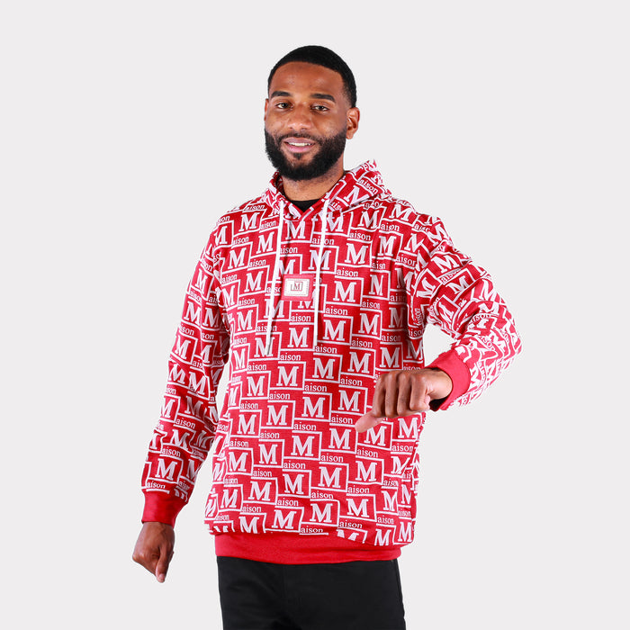 MDB Couture Men's Woven Monogram Hoodie