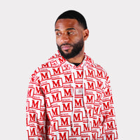 MDB Couture Men's Monogram Woven Hoodie Sweatshirt