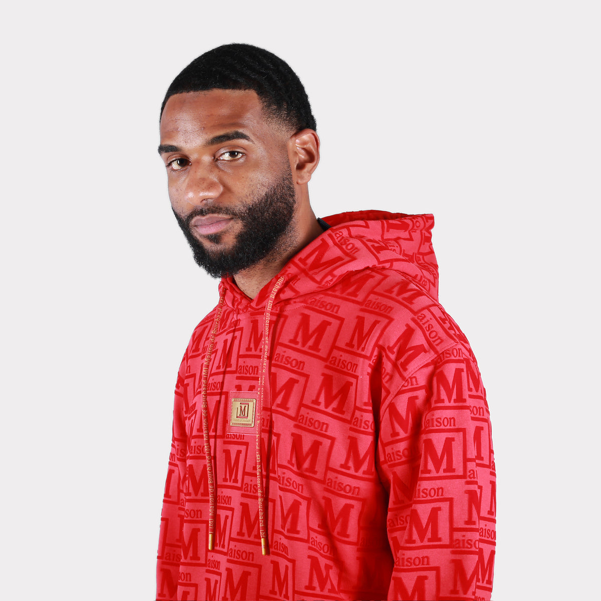 MDB Couture Men's Monogram French Terry Hoodie Sweatshirt