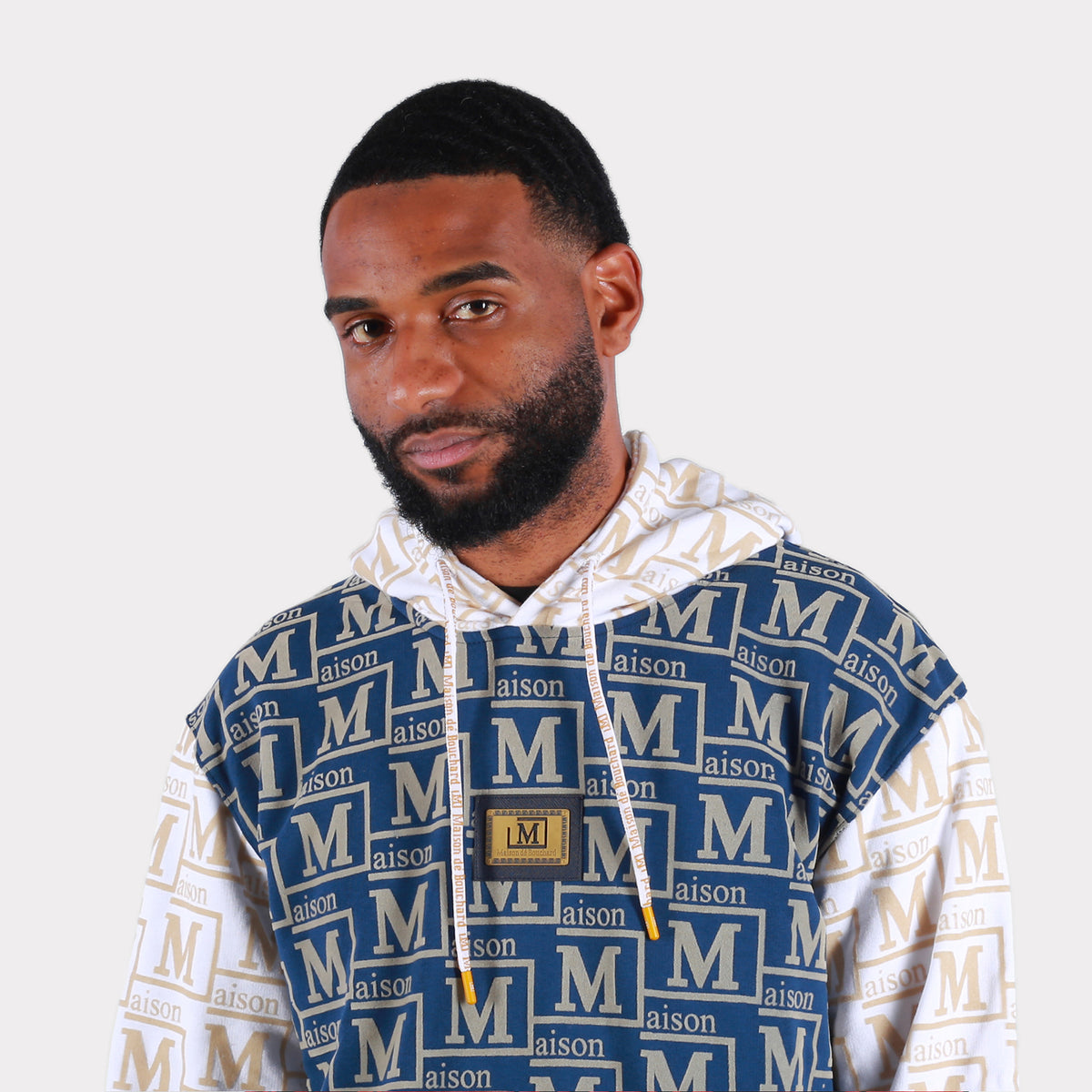 MDB Couture Men's Monogram French Terry Hoodie Sweatshirt