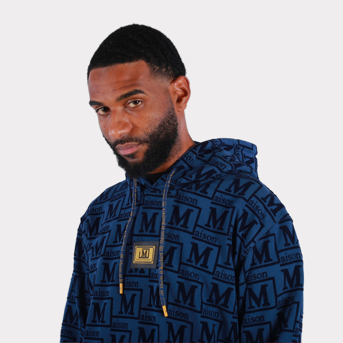 MDB Couture Men's Monogram French Terry Hoodie Sweatshirt