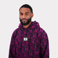 MDB Couture Men's Woven Monogram Hoodie Sweatshirt