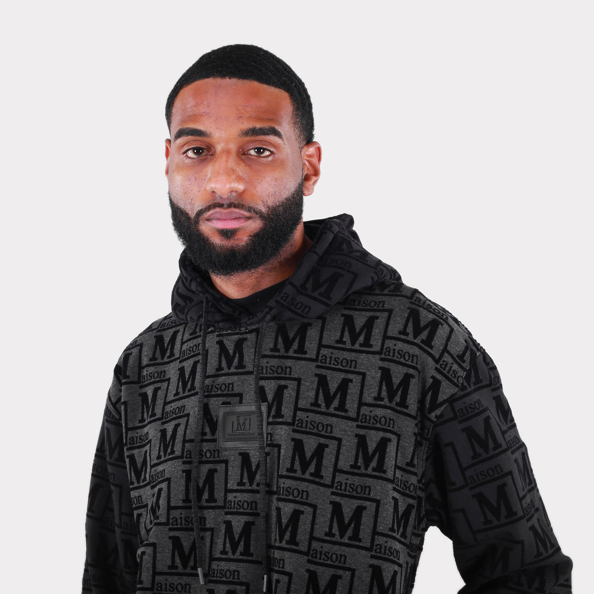 MDB Couture Men's Monogram French Terry Hoodie Sweatshirt