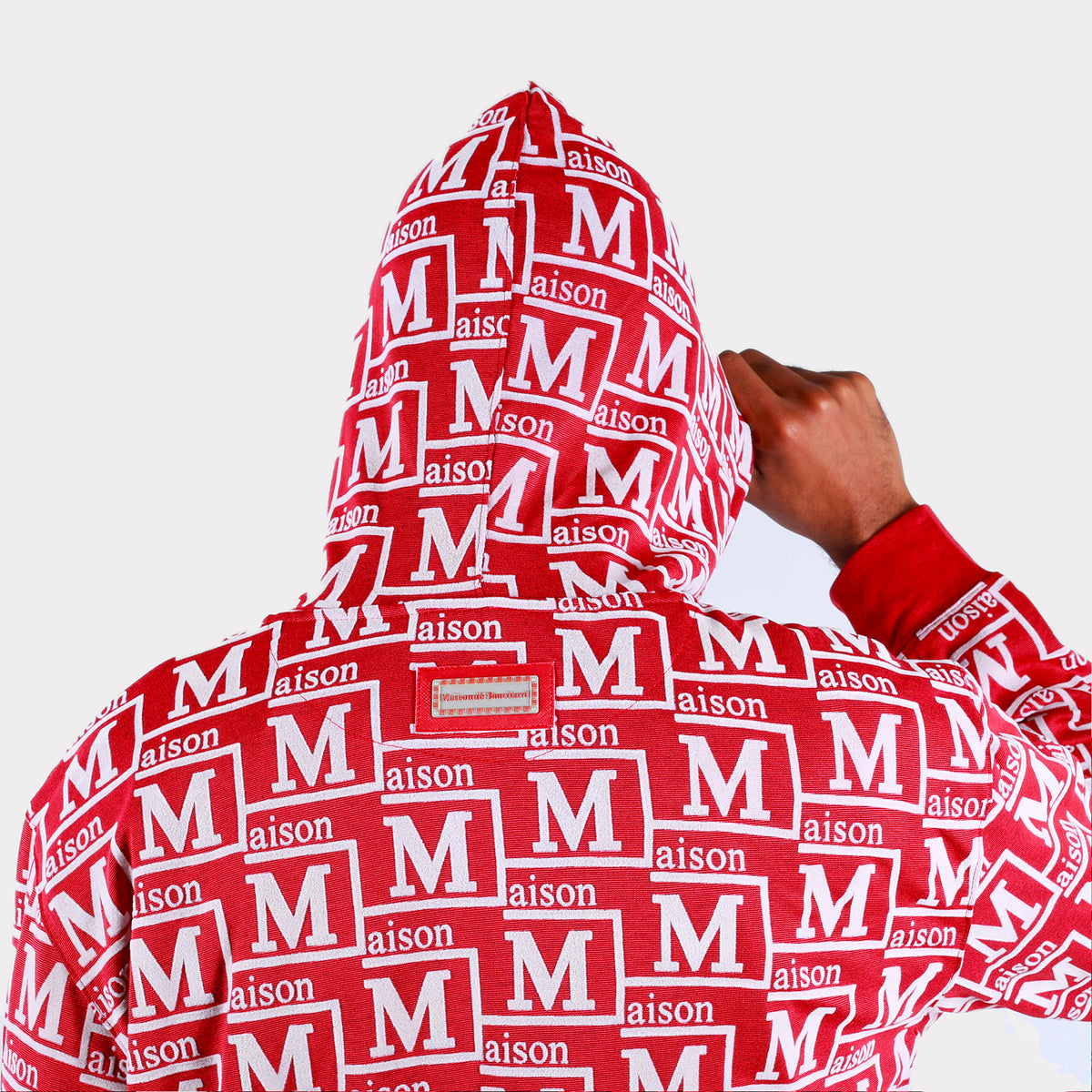 MDB Couture Men's Woven Monogram Hoodie Sweatshirt