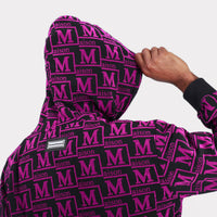 MDB Couture Men's Woven Monogram Hoodie Sweatshirt