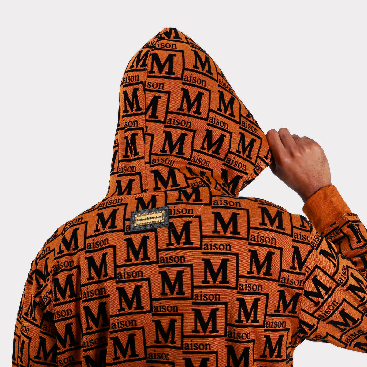 MDB Couture Men's Monogram Woven Hoodie Sweatshirt