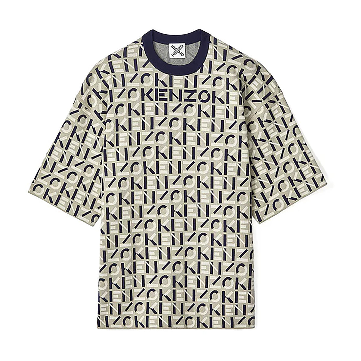 Kenzo Men's Monogram Oversized Short Sleeve Knit Sweater